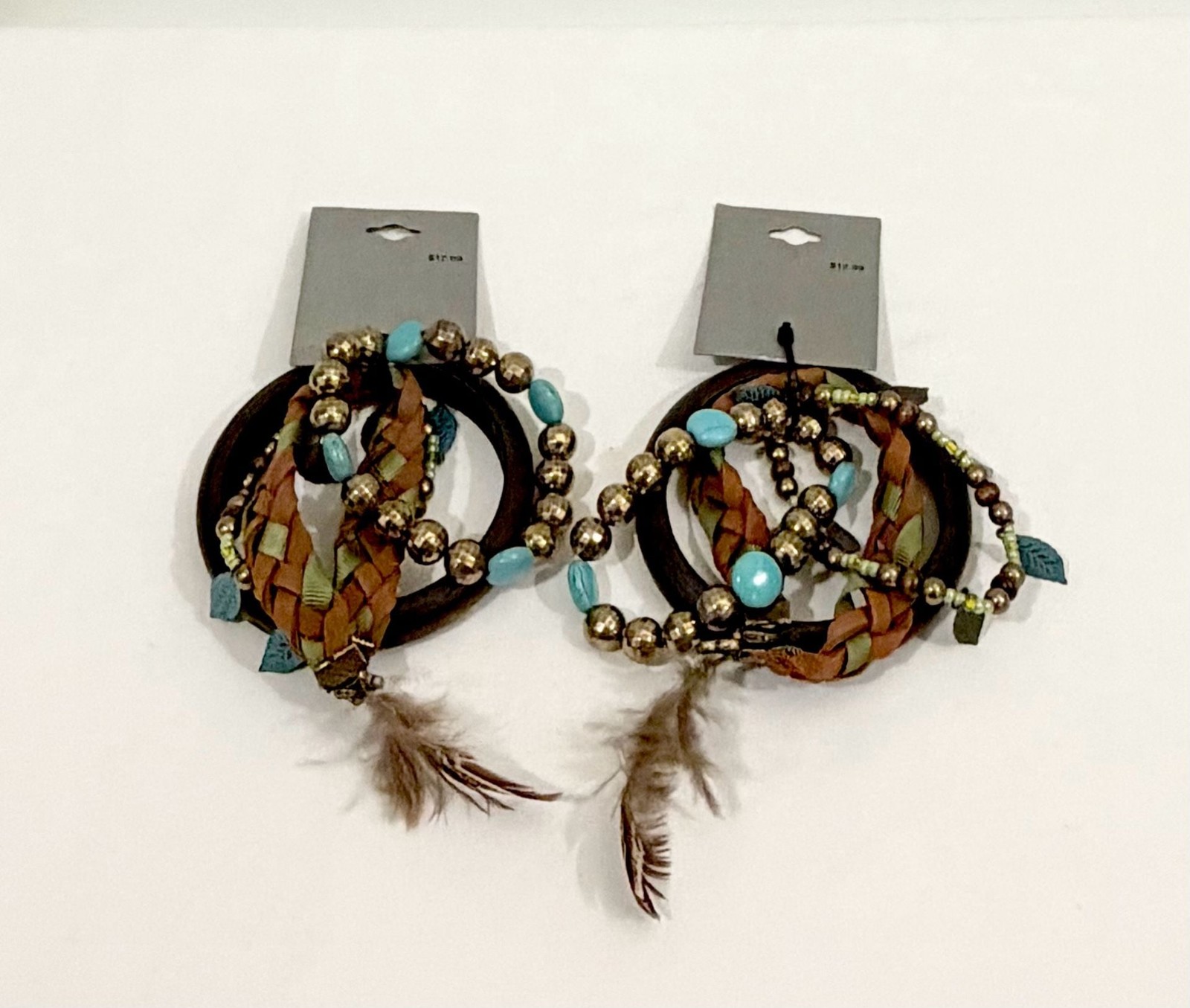 Two Boho Multi-Piece Bracelet and Bangle Sets