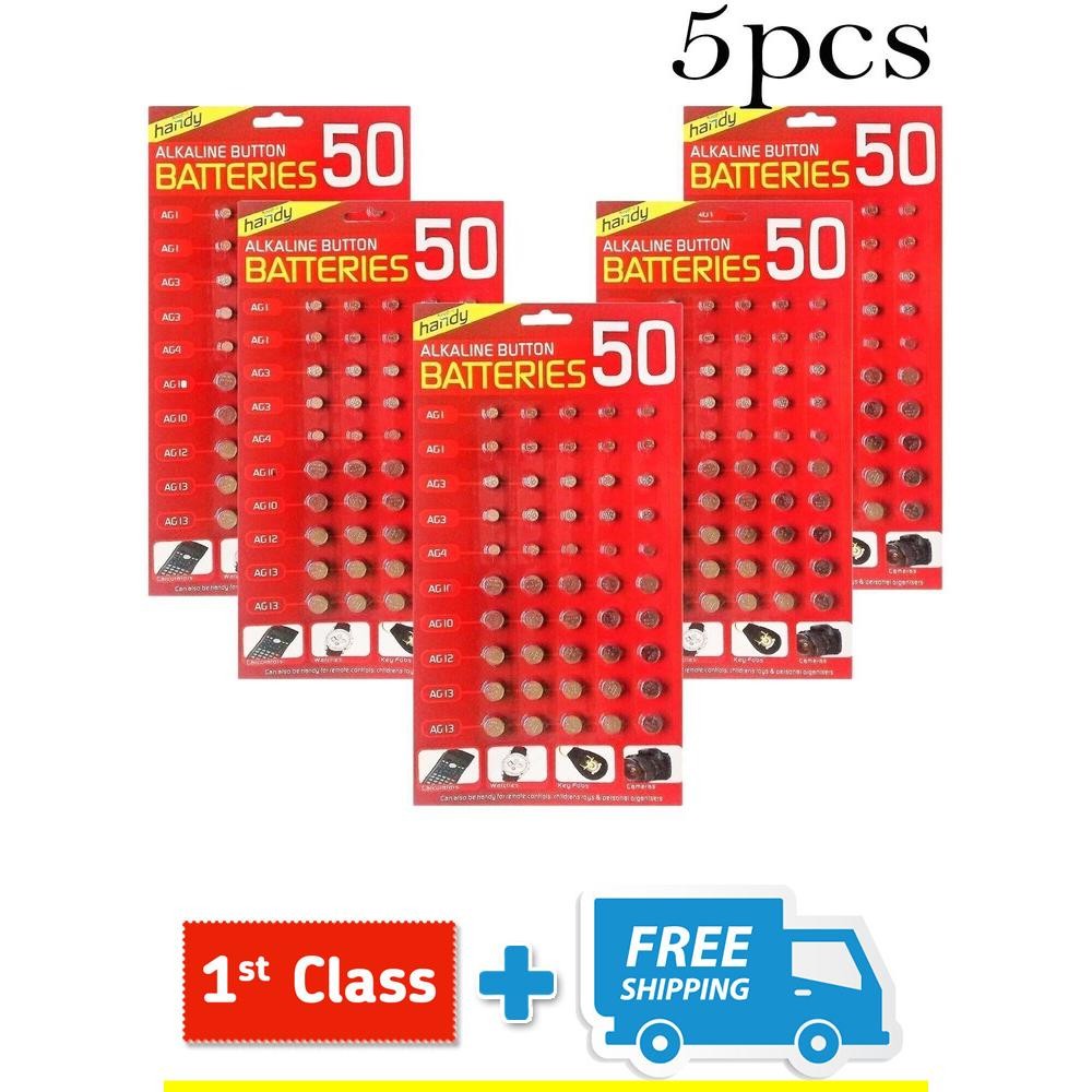 50 X Assorted Mixed Alkaline Button Cell Batteries – Choose QTY