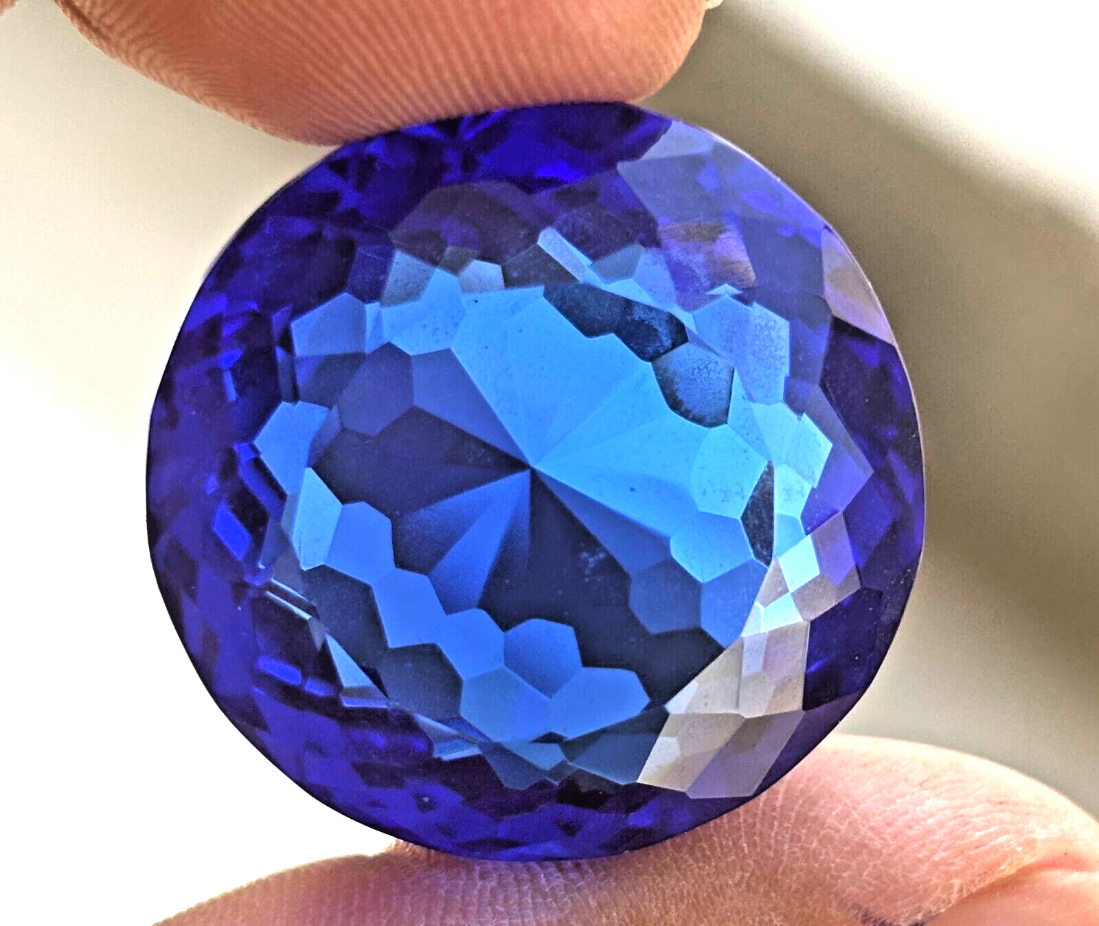 205 Cts Natural Ceylon Blue Sapphire Round Shape Certified Loose Gemstone