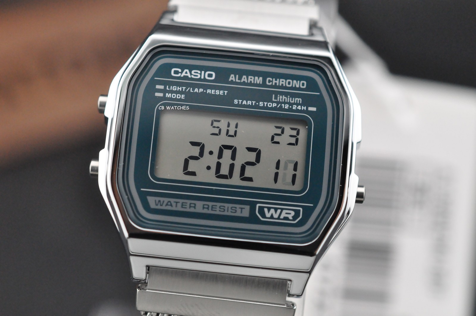 Casio Vintage Series A158WEM-3 Stainless Steel 33mm Silver Dial Mesh Men’s Watch