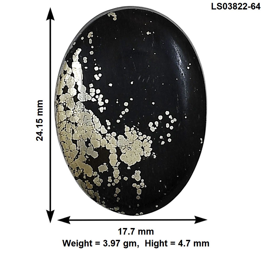 Natural Apache Gold 24.15×17.7×4.7 mm Oval Shape Polished Gemstone LS03822-64