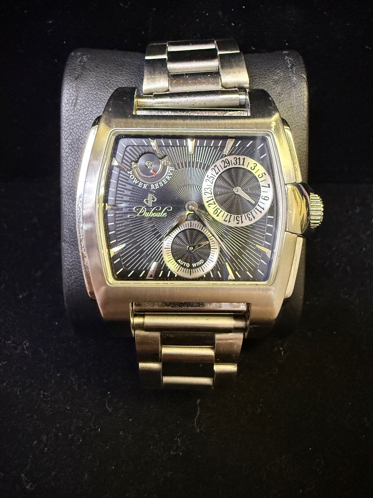 Duboule Automatic Power Reserve Watch – Retro Tank Case | Multi-Function