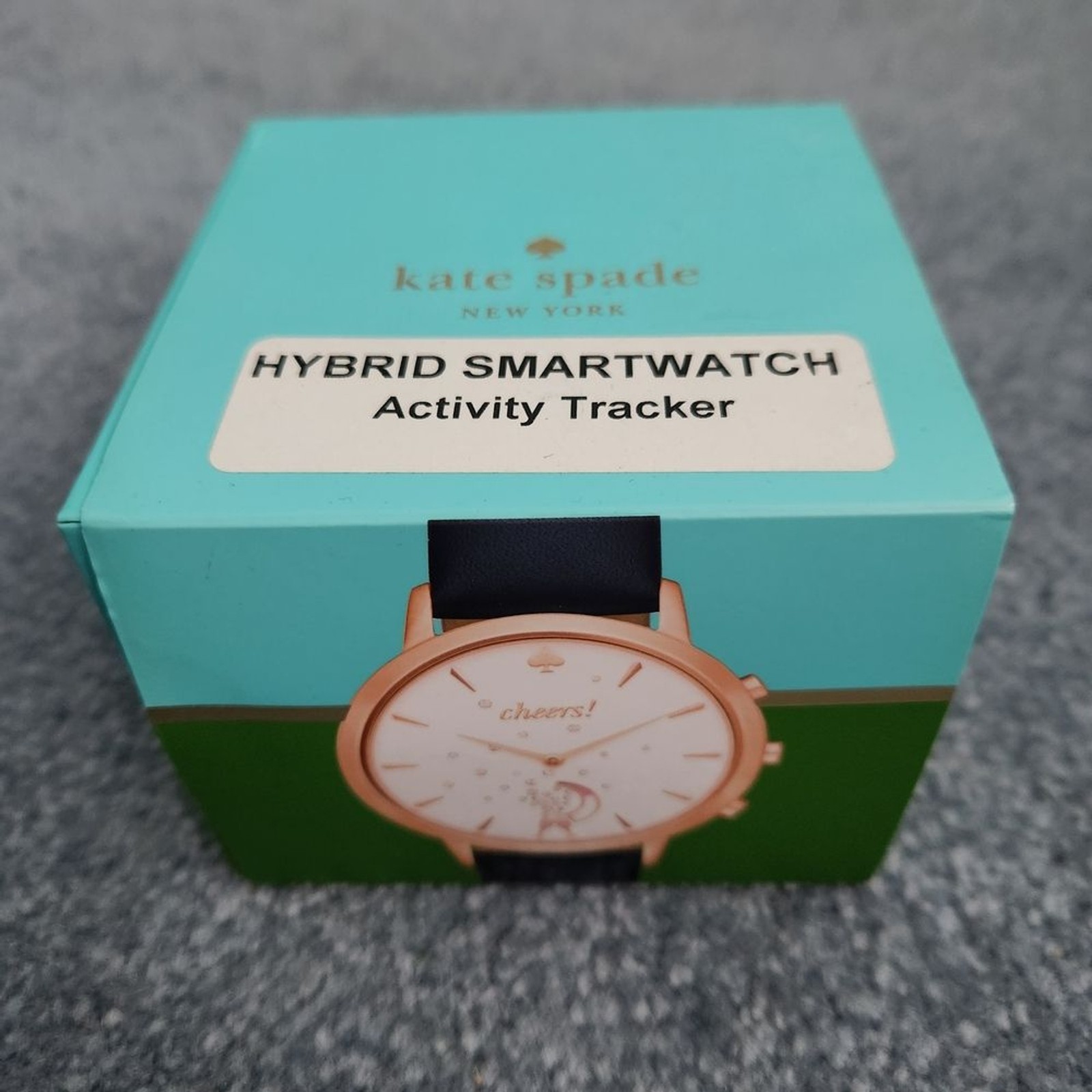 NWT Kate Spade Hybrid Smartwatch Rose Gold And Blue Leather Strap