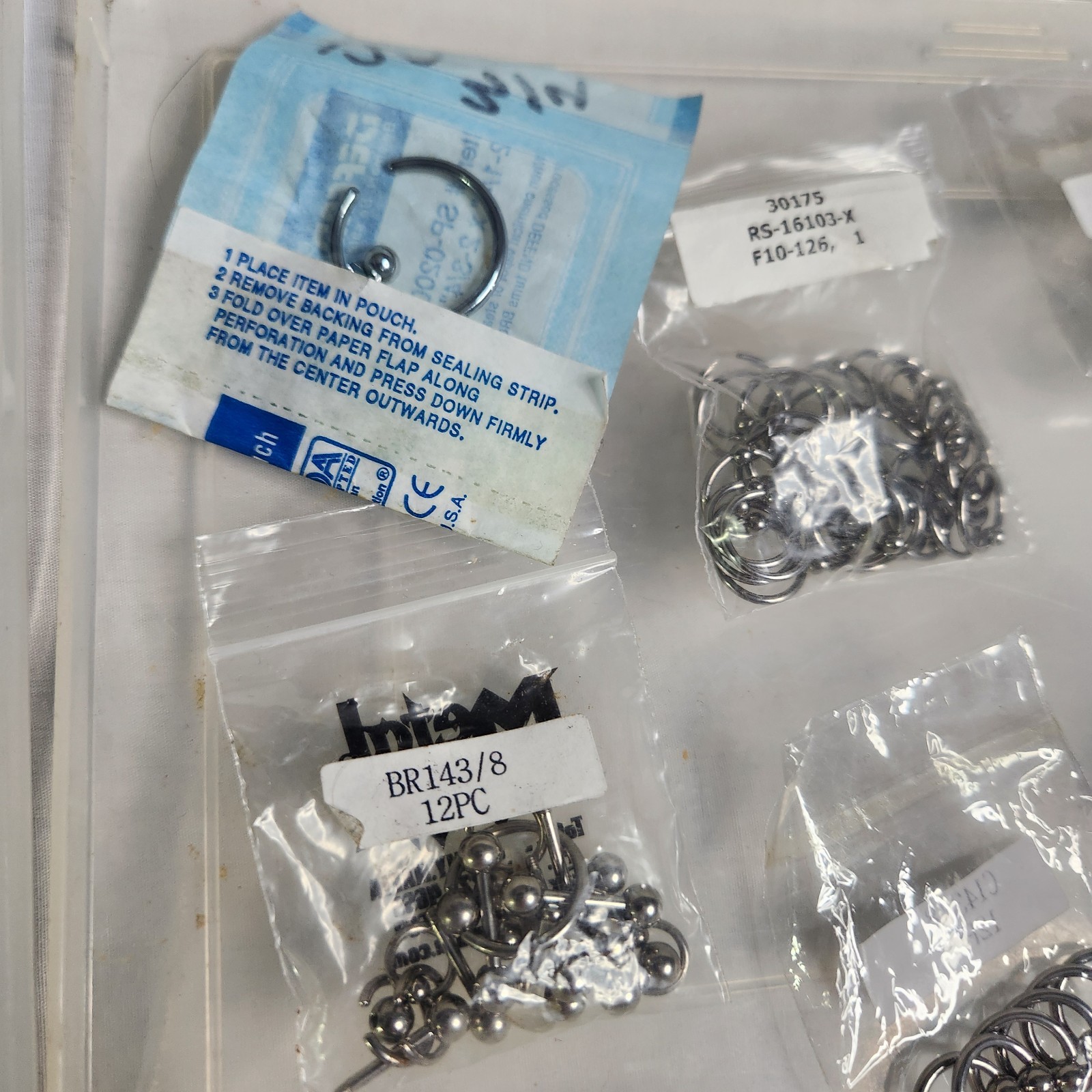 Vintage Body Jewelry Piercing HUGE Lot – Ear, Nose, Nipple, Lip Etc….