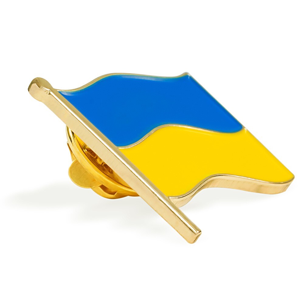 PinMart’s Ukraine World Flag Enamel Lapel Pin
