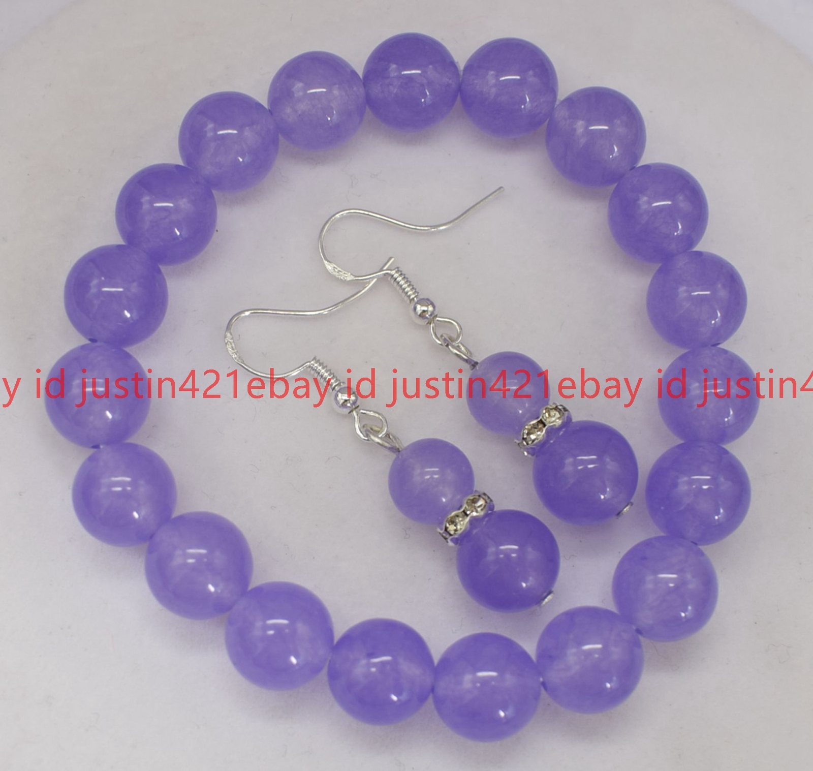 8/10/12/14mm Natural Multicolor Gems Round Beads Stretch Bracelet Earrings 7.5″