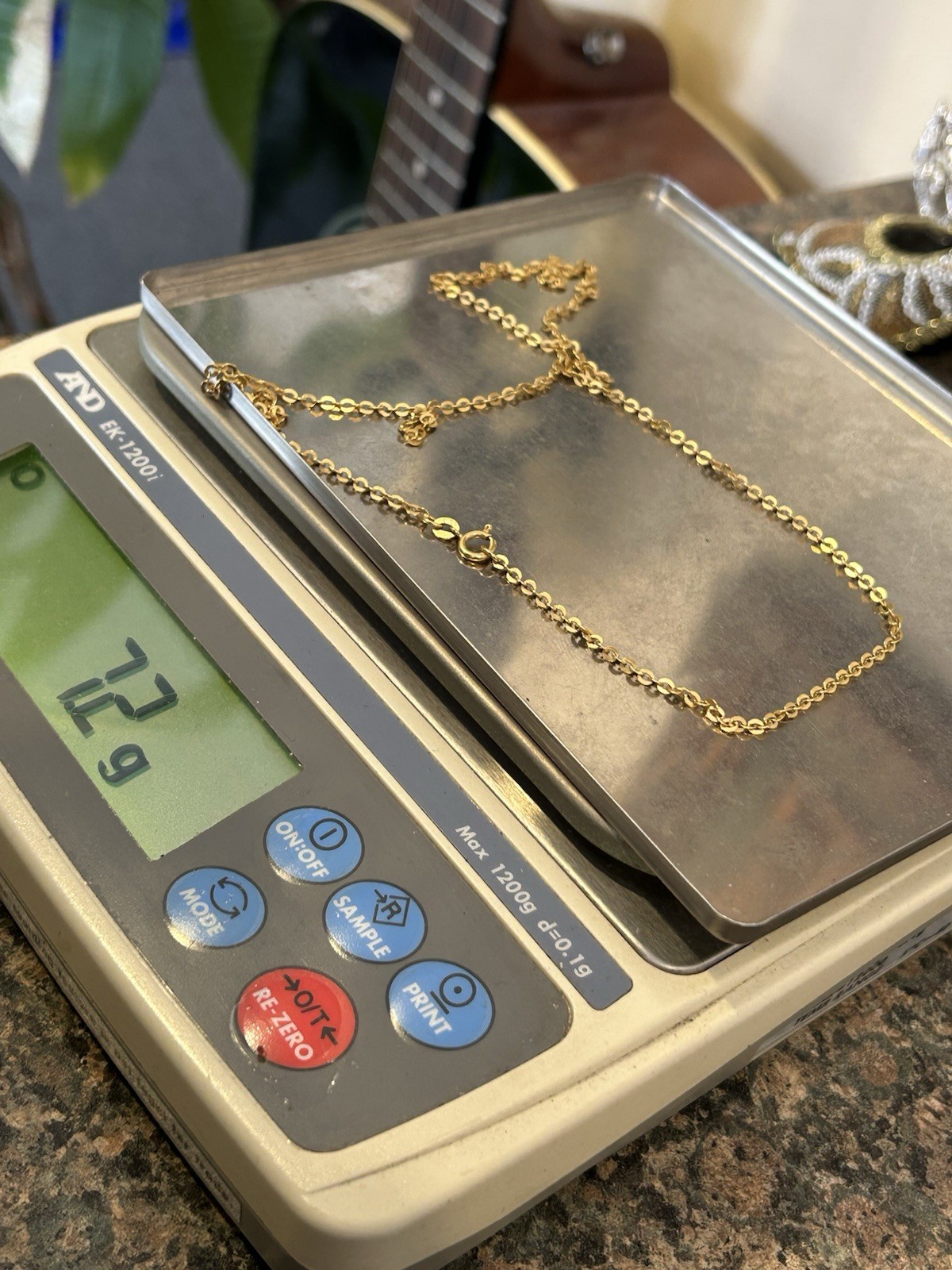 18k 750 Gold Italian UnoAErre 24″ Chain 7.2 Gram