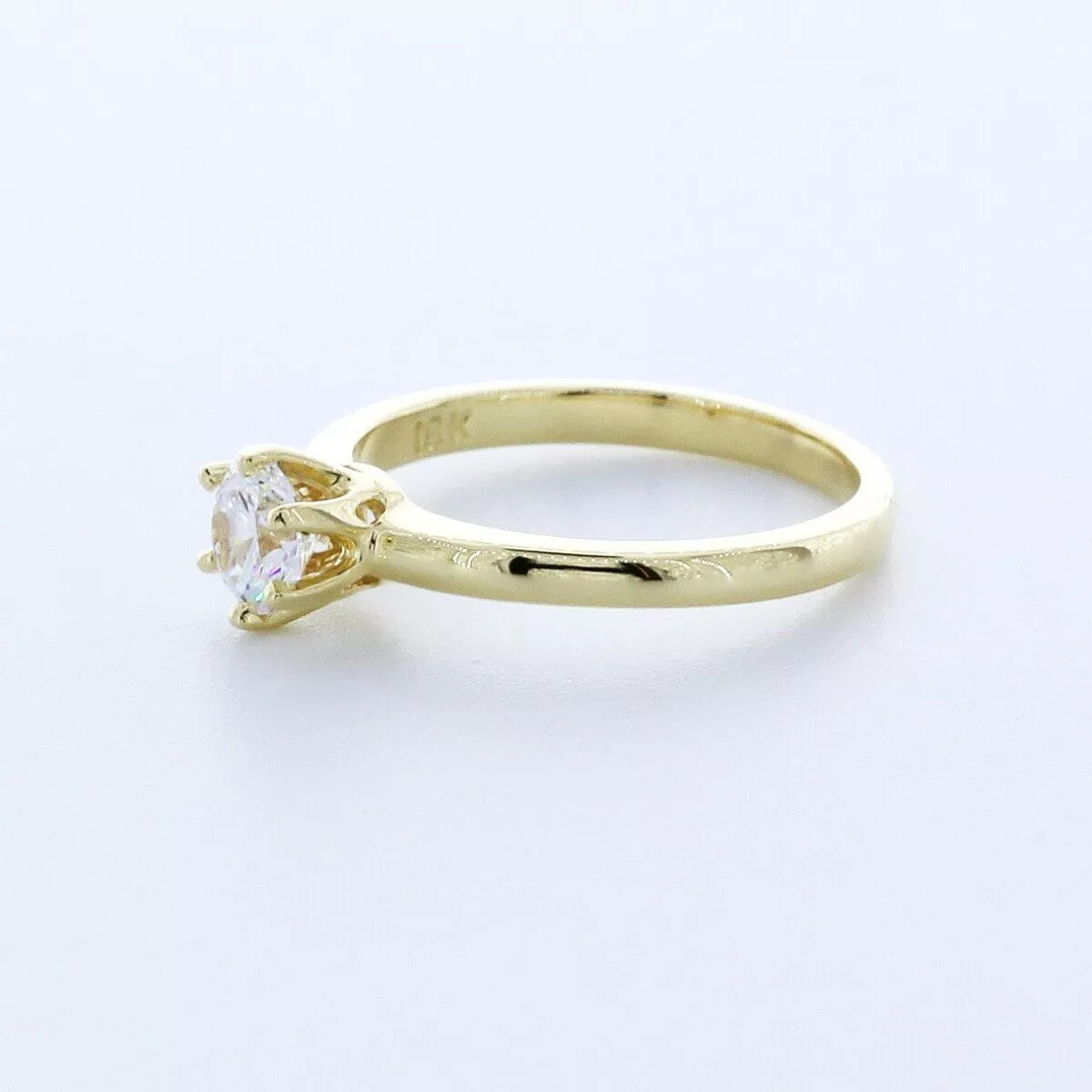 Solitaire Engagement Ring 14K Gold Classic 0.67 CT Round Lab-Grown Diamond D VS1