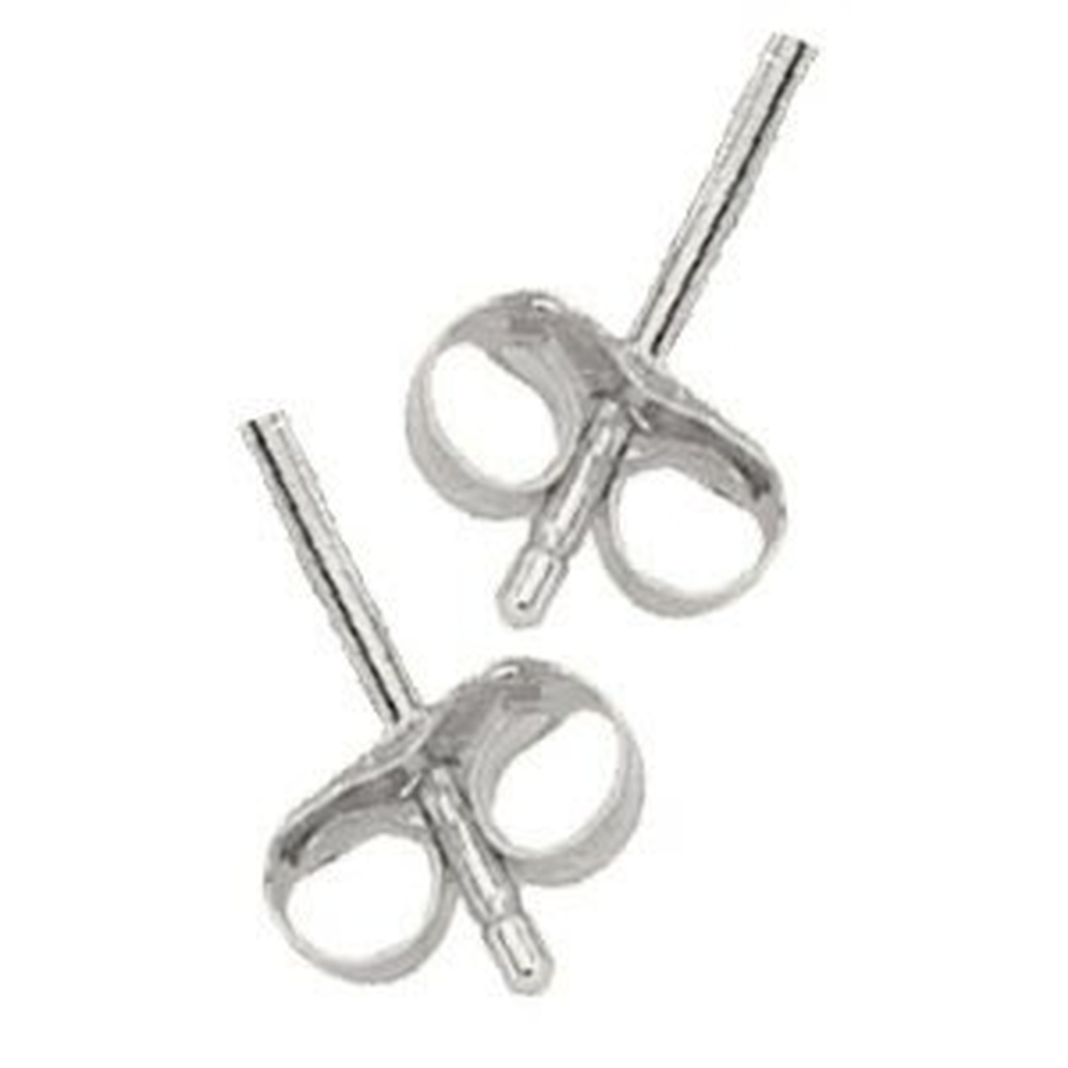 14k REAL White Gold 3mm, 4mm, 5mm, 6mm, 7mm, 8mm Ball Stud Earrings with Push…