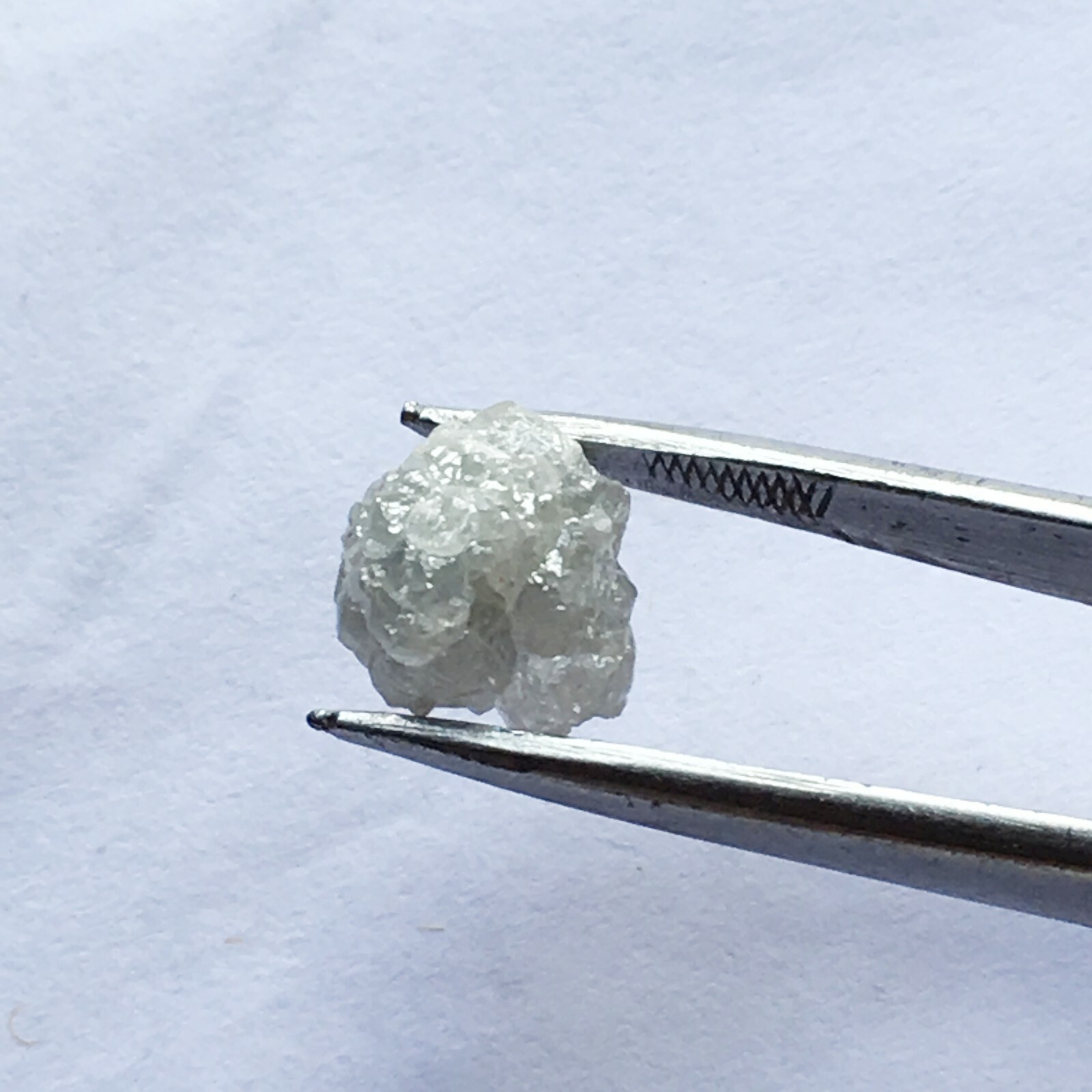 3.47Ct Natural White Gray Raw Diamond Loose Rough diamond I3 Clarity 8.86mm X69