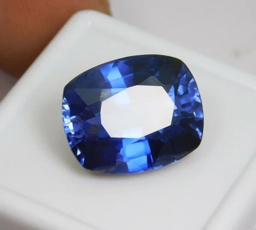 10.00 Ct Flawless Natural Royal Blue Sapphire Certified Cushion Rare Gemstone