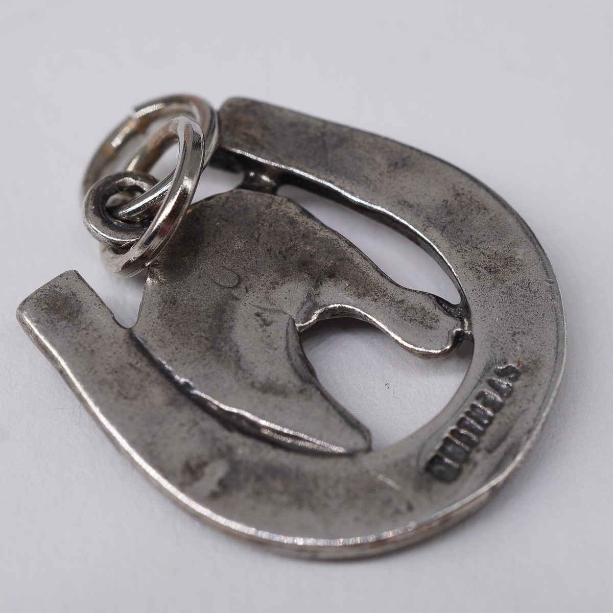 Equestrian Horse Horseshoe Charm Pendant Sterling Silver 925 Western | 3.08g