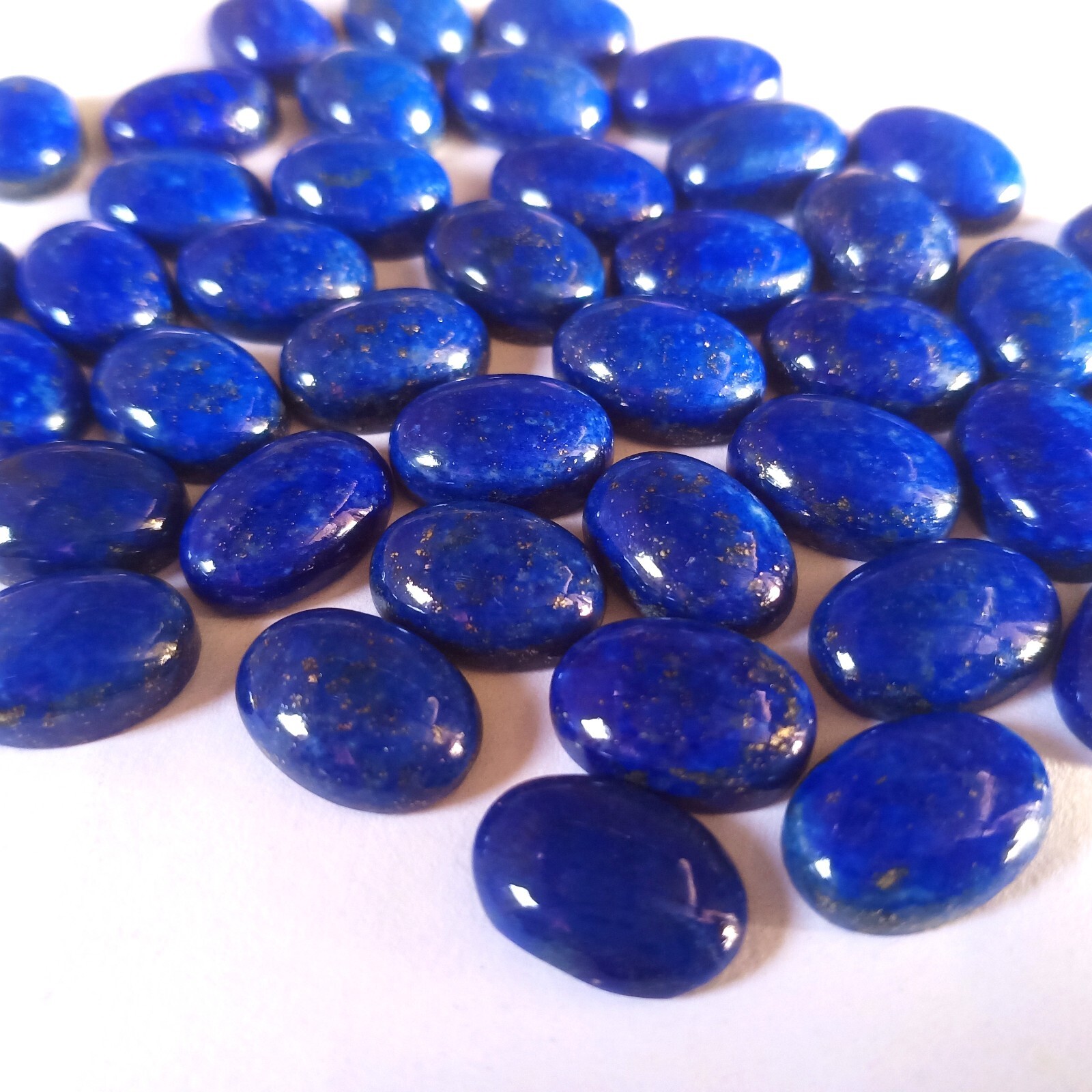 Beautiful Lapis Lazuli Oval Cabochon Size 3x5mm To 8x10mm Flat Back Gemstone
