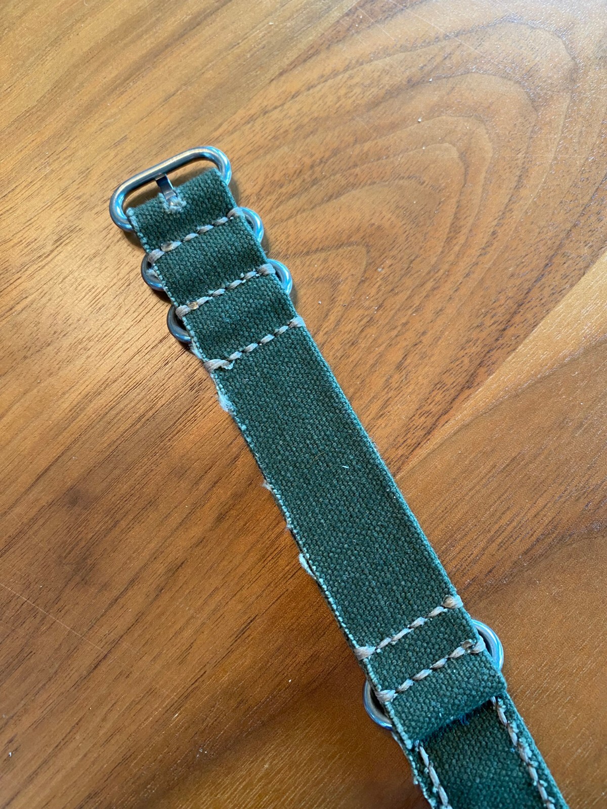22mm Military Canvas OD Green G-10 Zulu pass through watch strap Panerai Omega