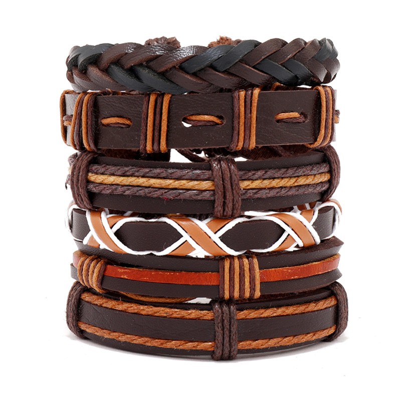 12/30 Wholesale Lot Hot Unisex Handmade Braided PU Leather Bracelet Wristband US