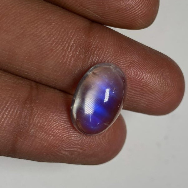 AAAAAAAA Quality Rainbow Moonstone Blue Fire 0val Shape Cabochon Size 10×15 MM