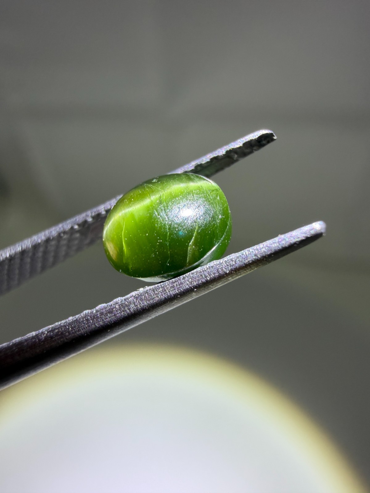 Natural Green Cats Eye Diopside 6X5X4 mm Round Cabochon making for jewelry