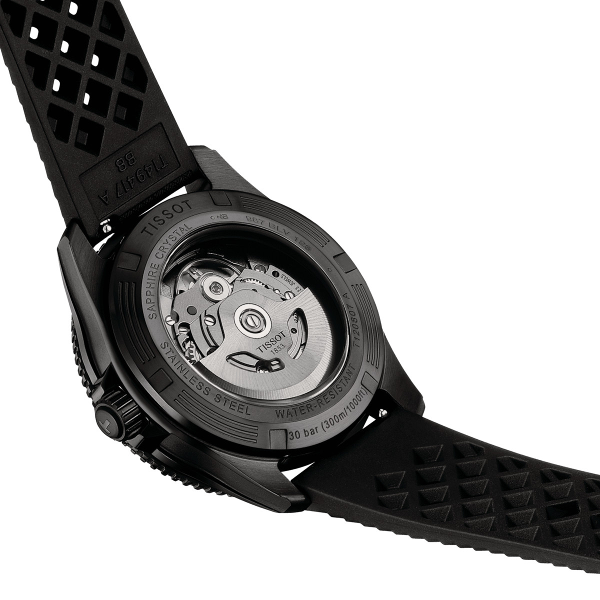 TISSOT SEASTAR 1000 POWERMATIC 80 40MM BLACK IP WATCH T120.807.37.041.00