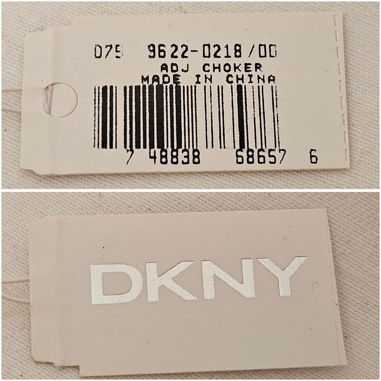 Vintage NEW Donna Karan DKNY Choker Necklace Floral Crystal Charm Necklace