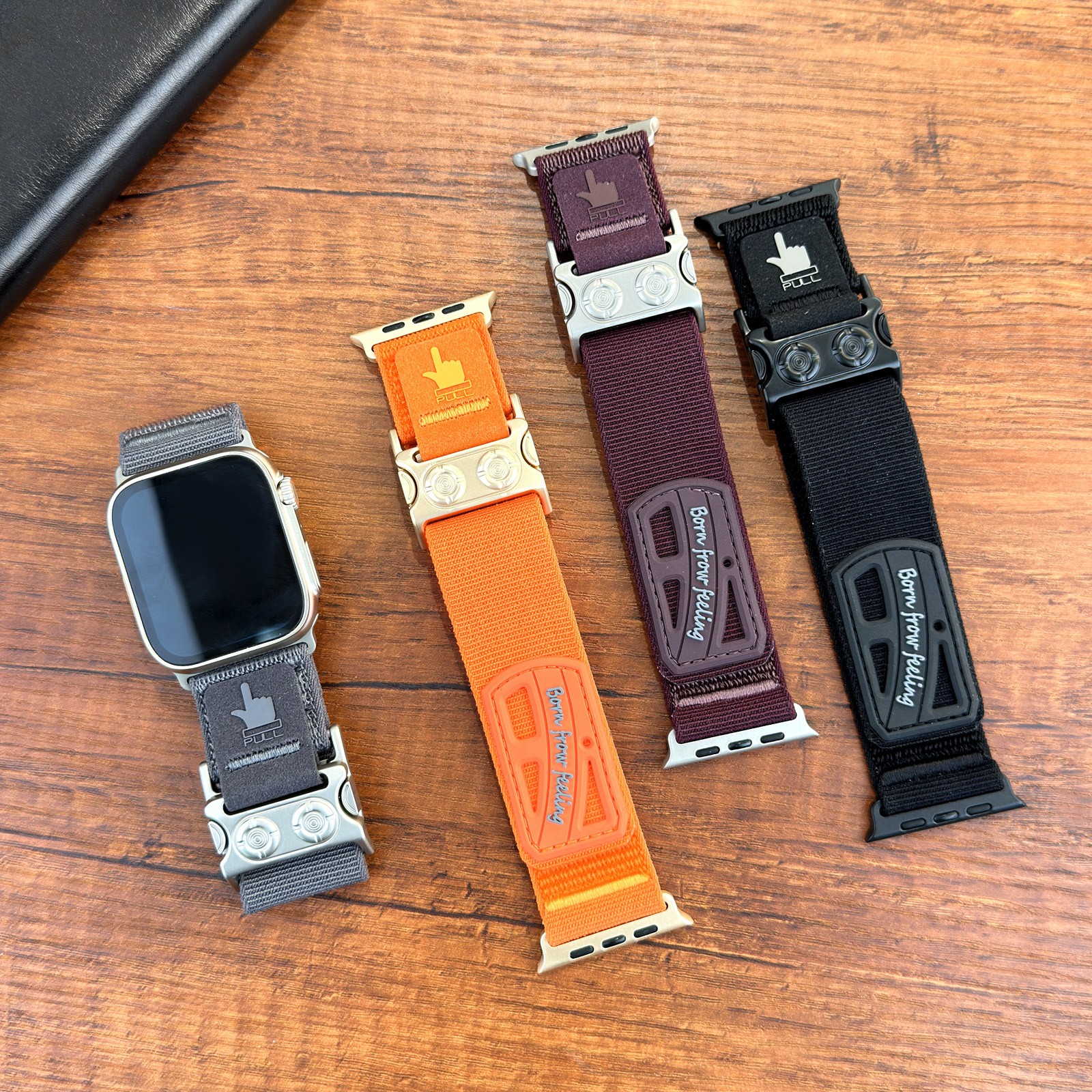 For iWatch Series 11/10/9/5/1/ Ultra Adjustable Magnetic Waterproof Nylon Band