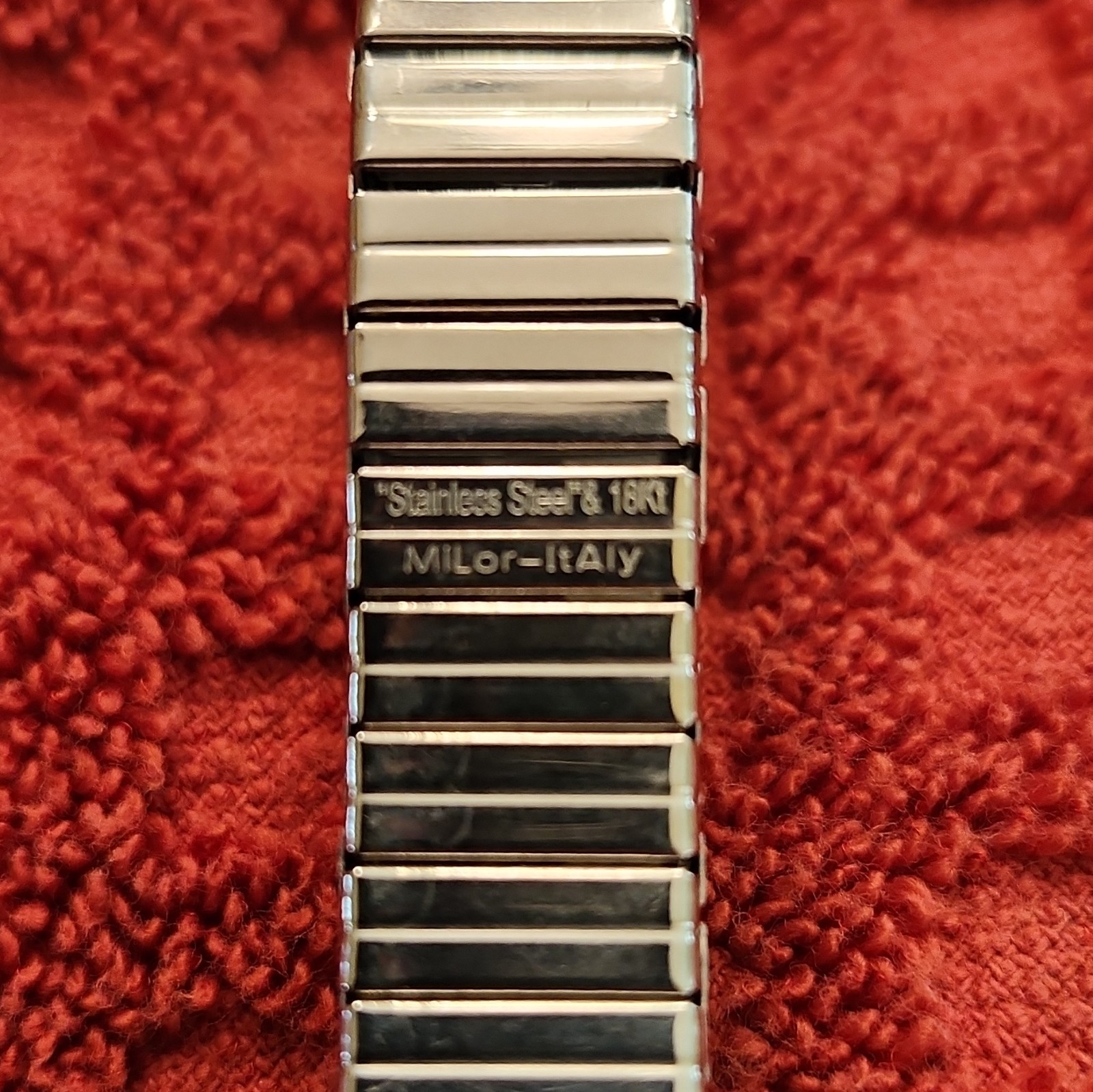 Italy Milor 18K Gold and Stainless Expandable Bracelet