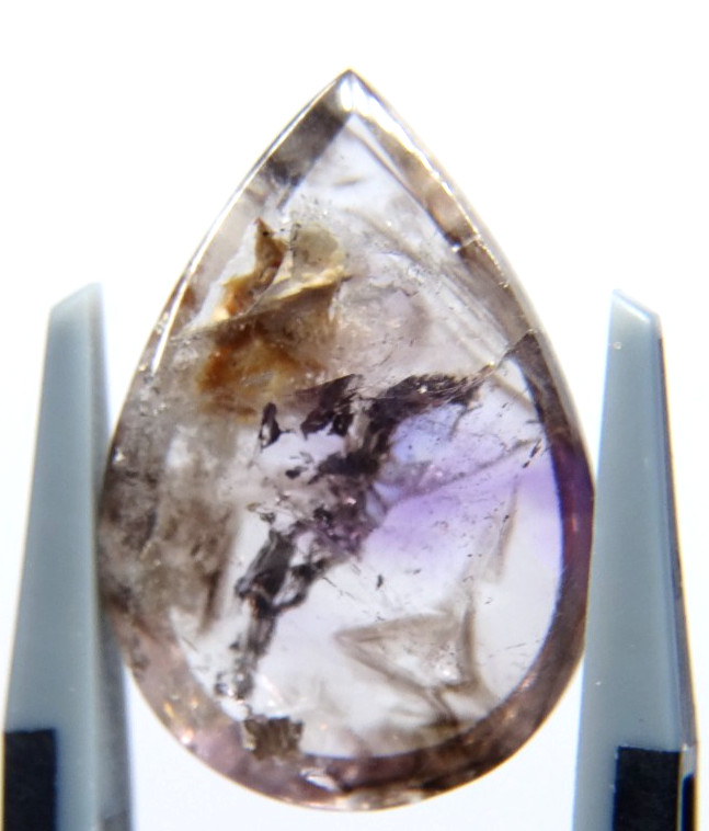 IP25 Super Seven melody stone amethyst 7.36ct 12x18x5mm pear shape