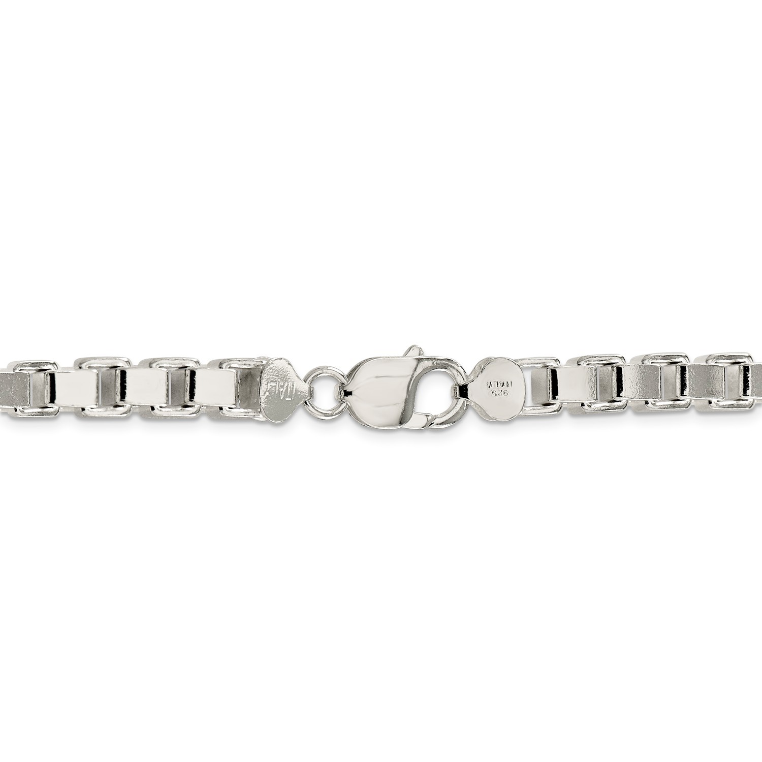 Sterling Silver Solid Polished 7mm Plain Box Chain w/ Lobster Clasp 18″ – 24″