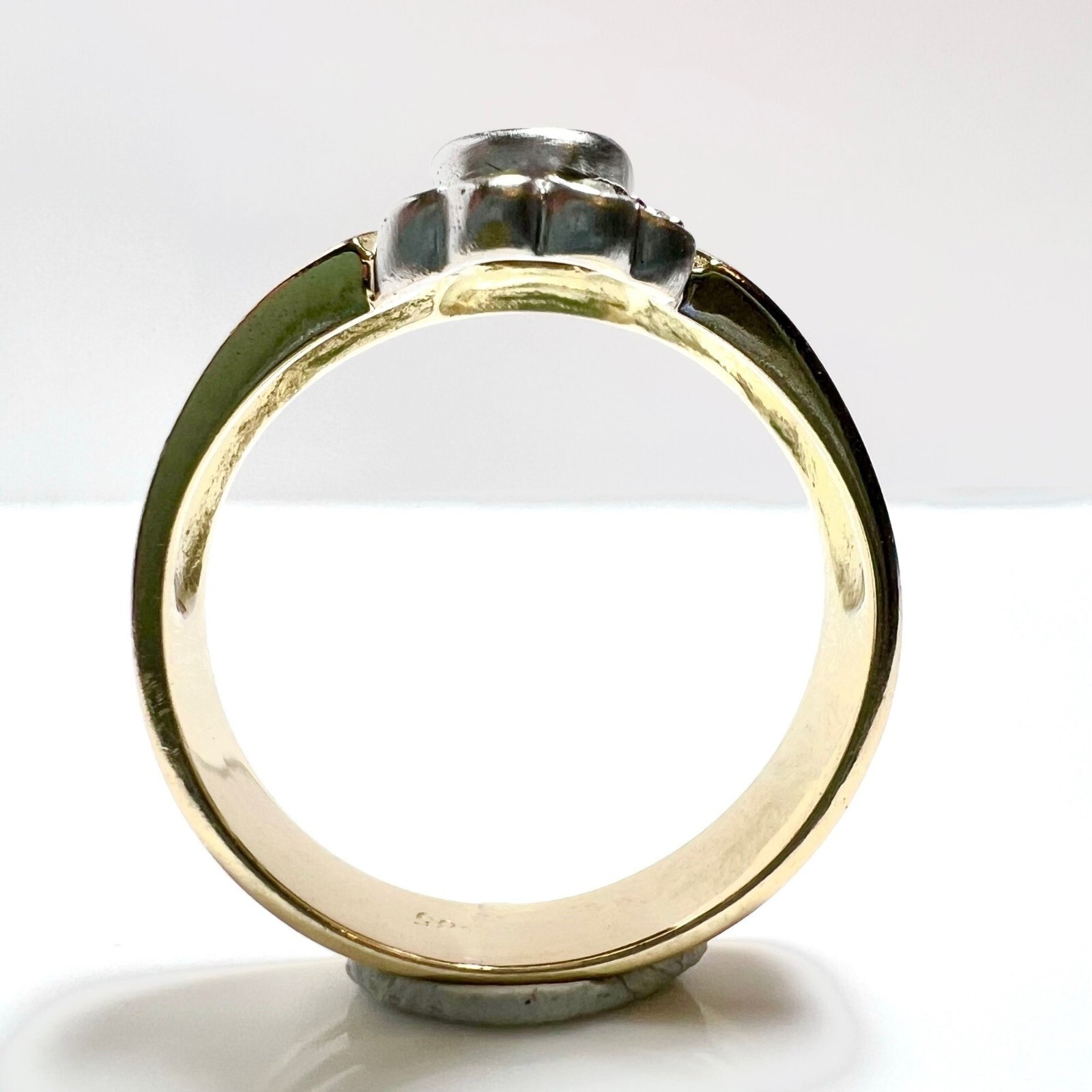 Ring 585 White Gold Gold 0.18 ct. Diamonds Size: 54 / 17.2mm Changeable 4.6g