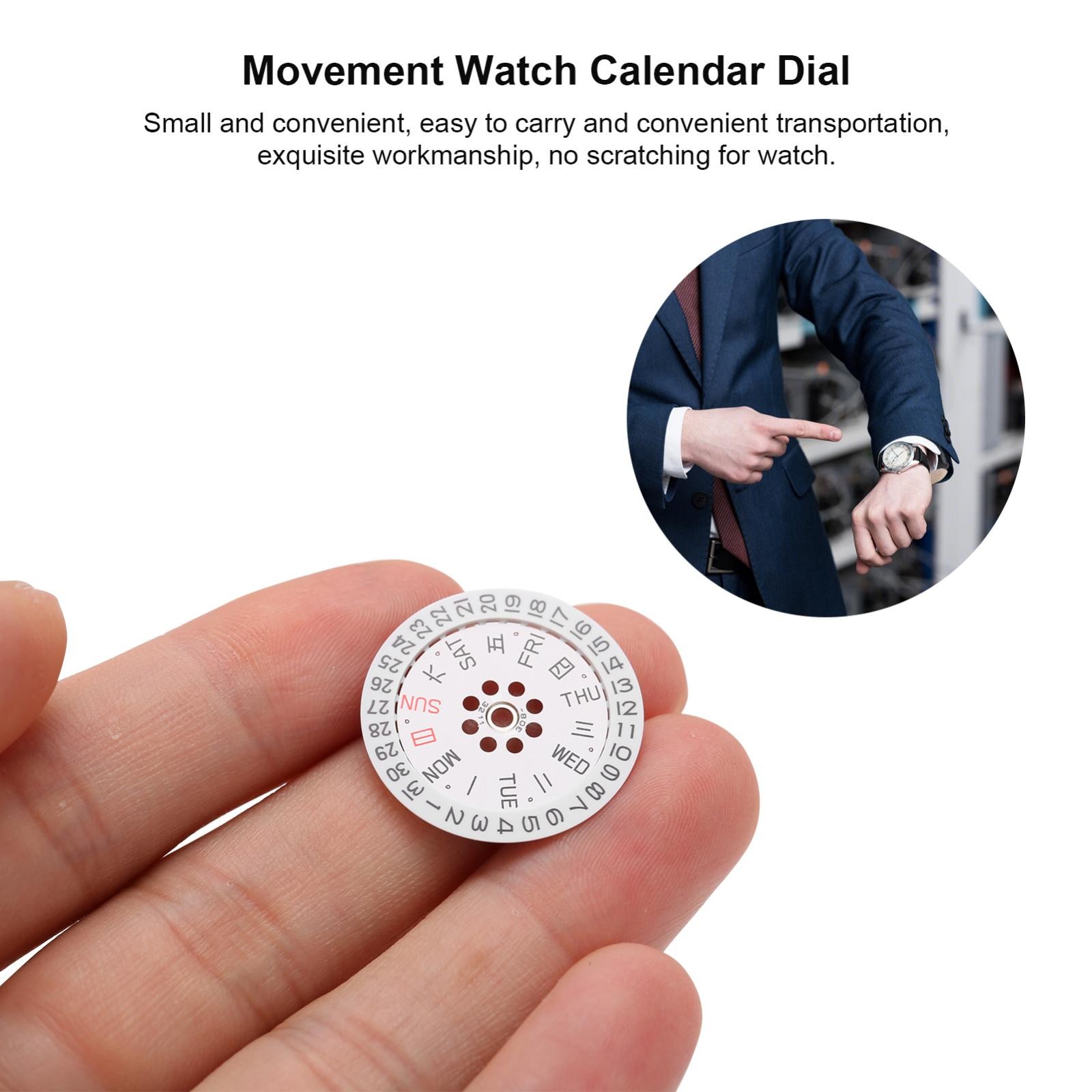 Watch Movement Day&Date Wheel Calendar Dial Set Replacement For Miyota 8200 8205