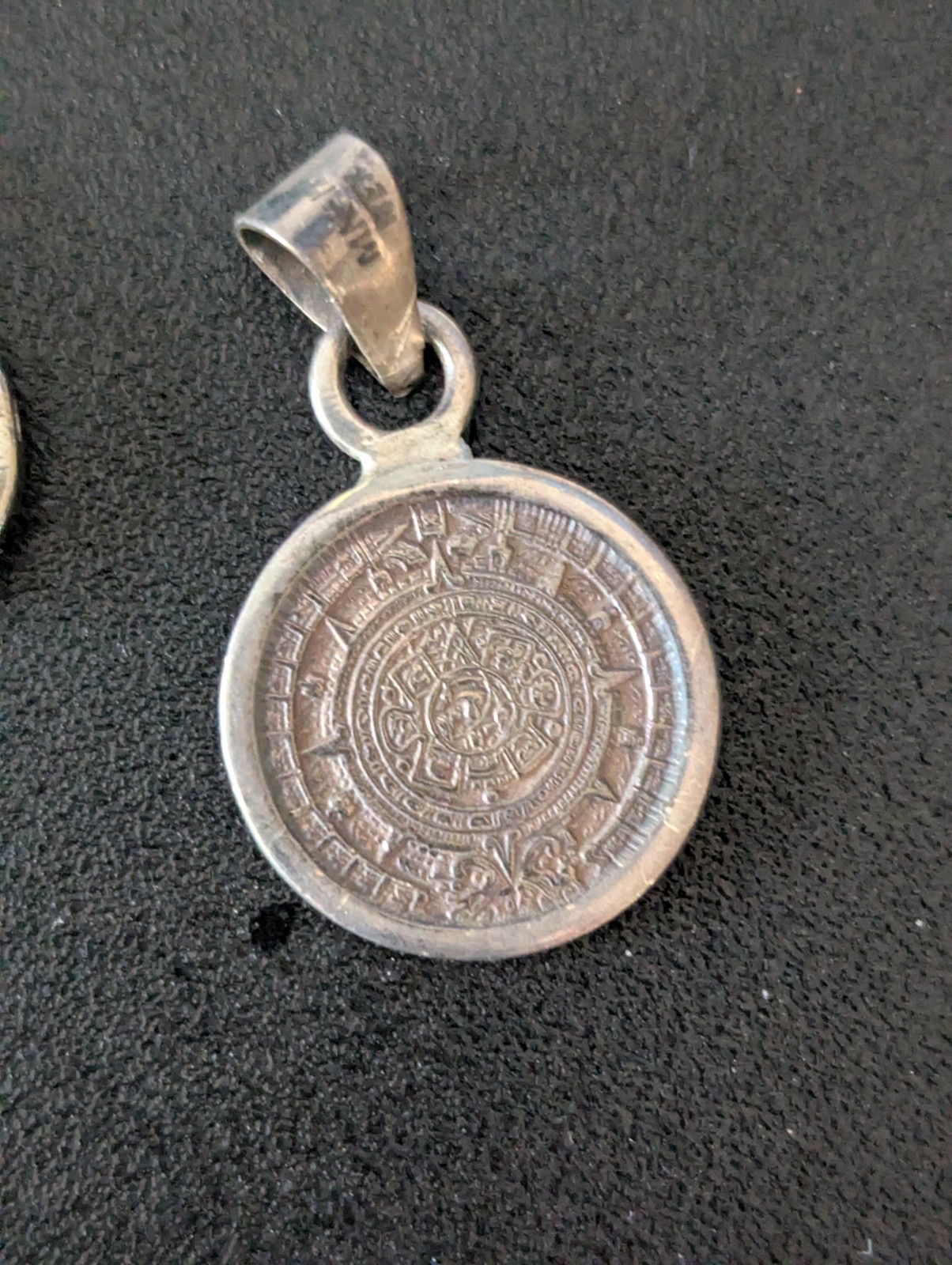 2 Small Pendants- Aztec Calendar & Heritage Creations Silver
