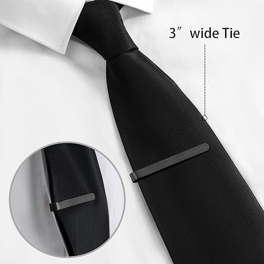 2.2/2.5 Inch Tie Clips for Men in Gift Box, Tie Bar Clip Set for Mens Regular…