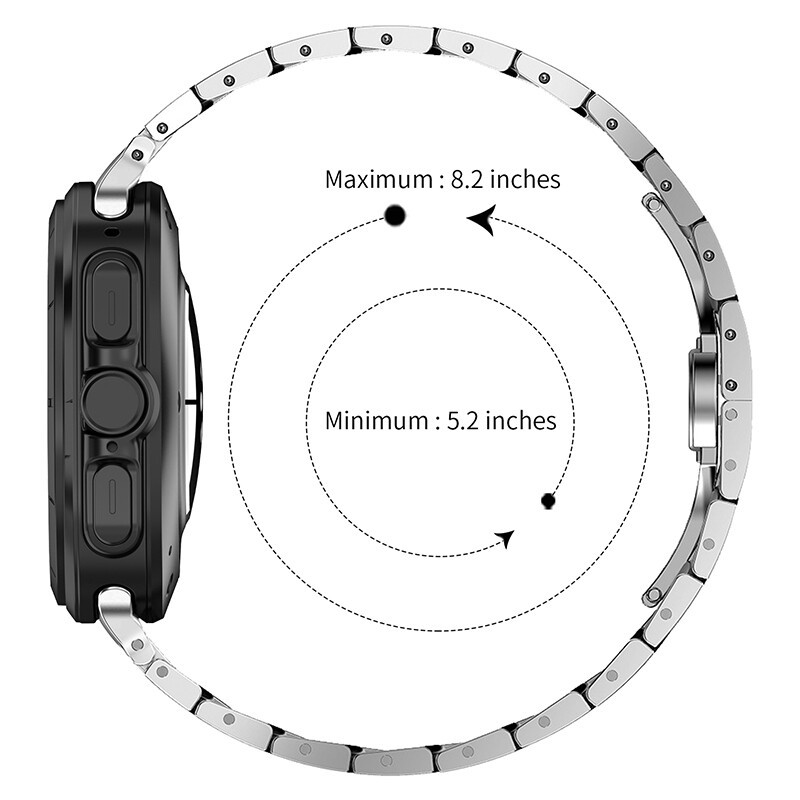 For Samsung Galaxy Watch 8/8 Classic Metal Strap Stainless Steel Band Bracelet