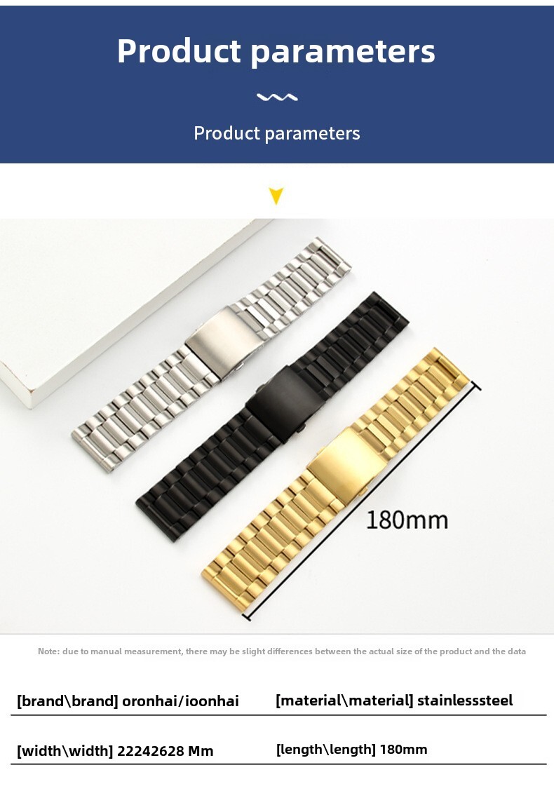 Solid Stainless Steel Bracelet Watch Band Straps Mens 22 24 26 28mm for Diesel