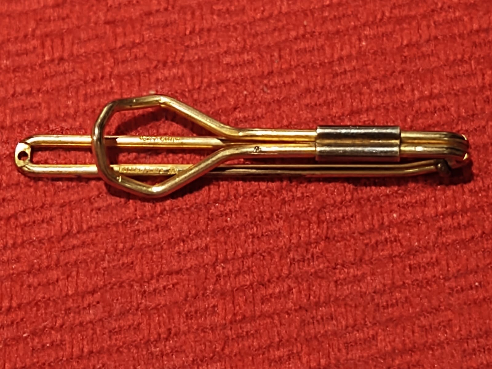 Antique 10K GOLD PLATED Tie Clip as Pictured Unknown Details