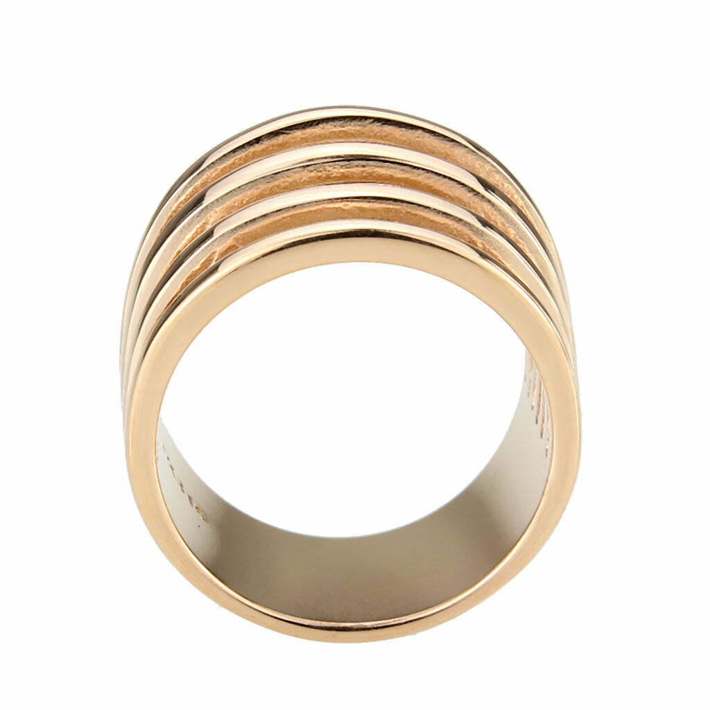 TK3797 – IP Rose Gold(Ion Plating) Stainless Steel Ring with NoStone in No Stone