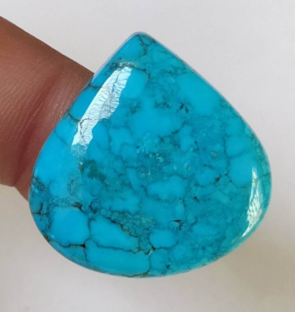 Arizona Mine Natural Sky Blue Turquoise Pear 32.95 Ct. Loose Gemstone for Gifts