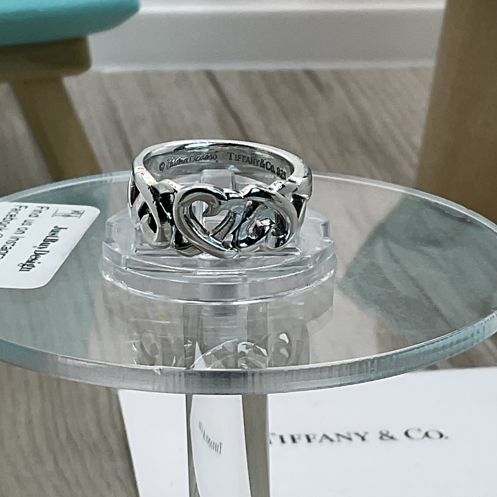 Tiffany & Co. Palomo Picasso Loving Hearts Ring. Size: K US: 5 U: 50 No: 10
