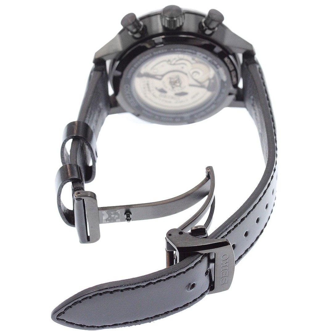 Seiko Prospex Speedtimer SBEC019 Mechanical Watch Men’s Black Dial Leather & SS