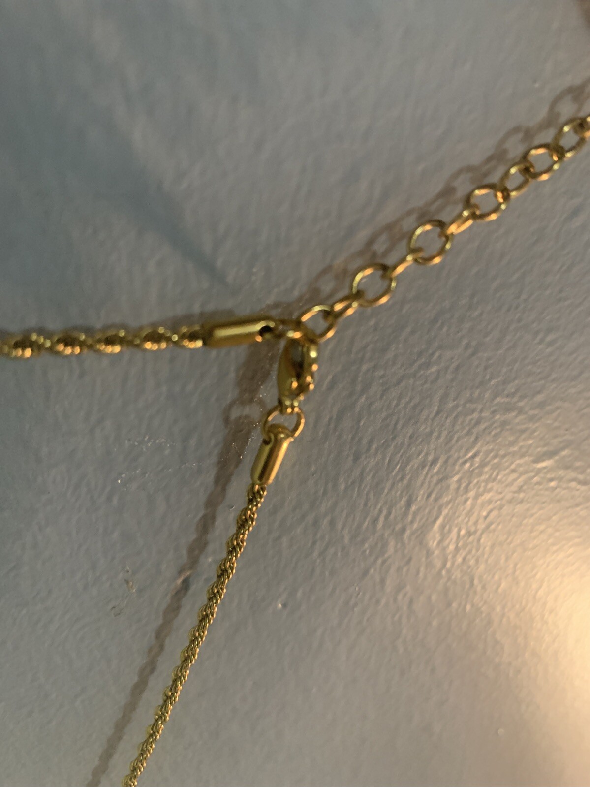 Dainty Layering Initial Necklaces for Women 14k Gold Plated Paperclip Chain NEC