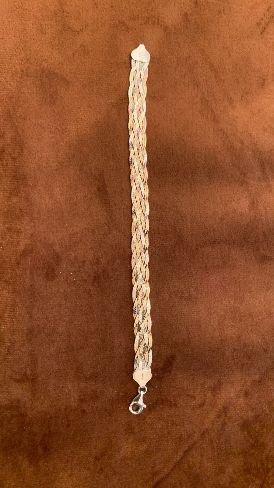Mesh Woven Braided Made In Italy 925 Sterling Silver Bracelet 3 Colors