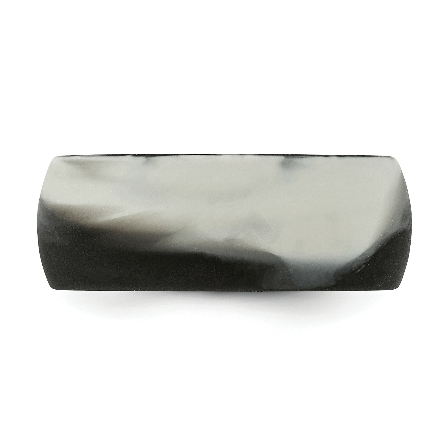Unisex 8.7mm Wide Durable Black & Grey Camo Silicone Wedding Band Sizes 7 to 14