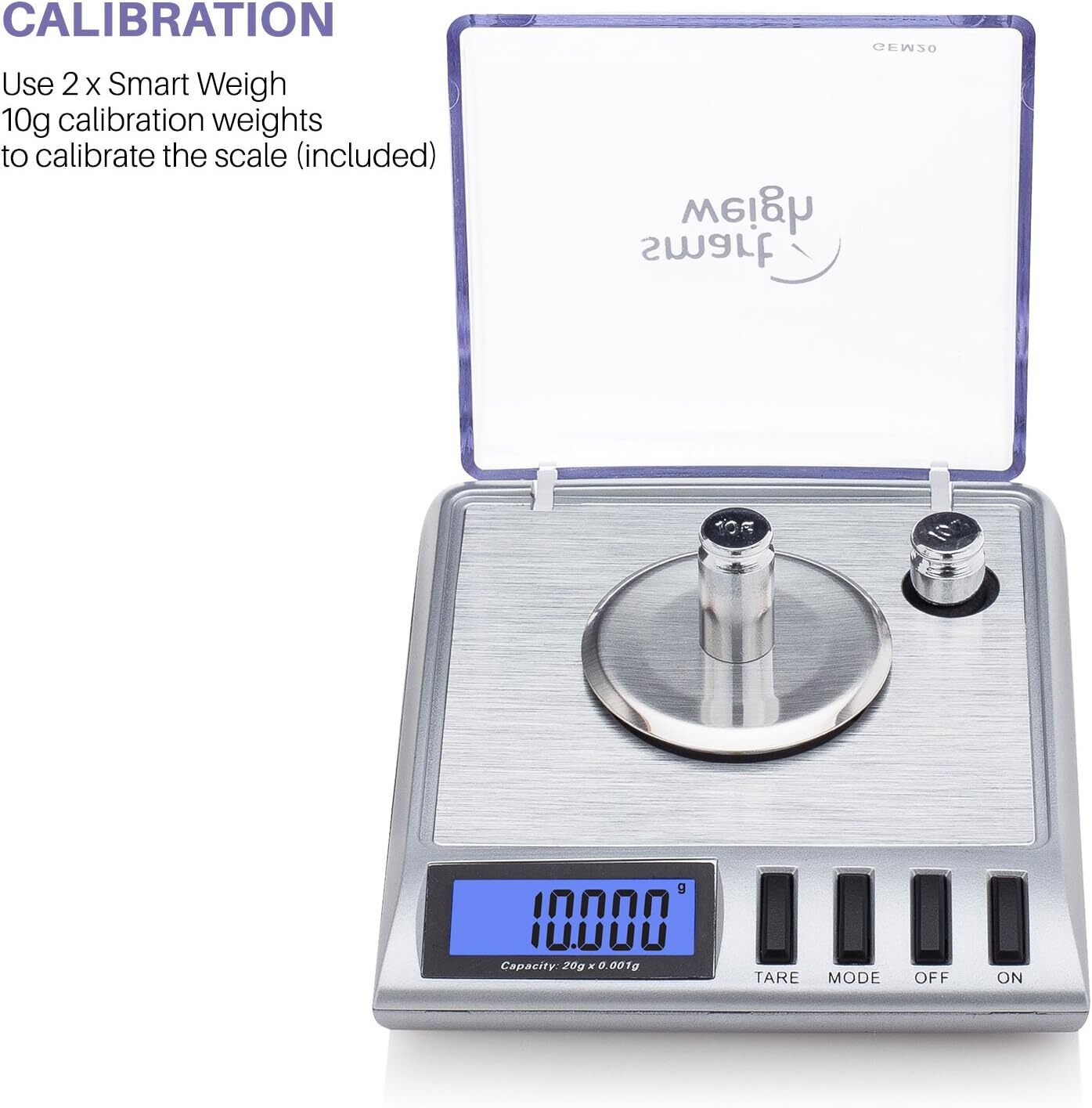 GEM20-20g x 0.001 Grams, High Precision Digital Milligram Jewelry Scale, Reloadi