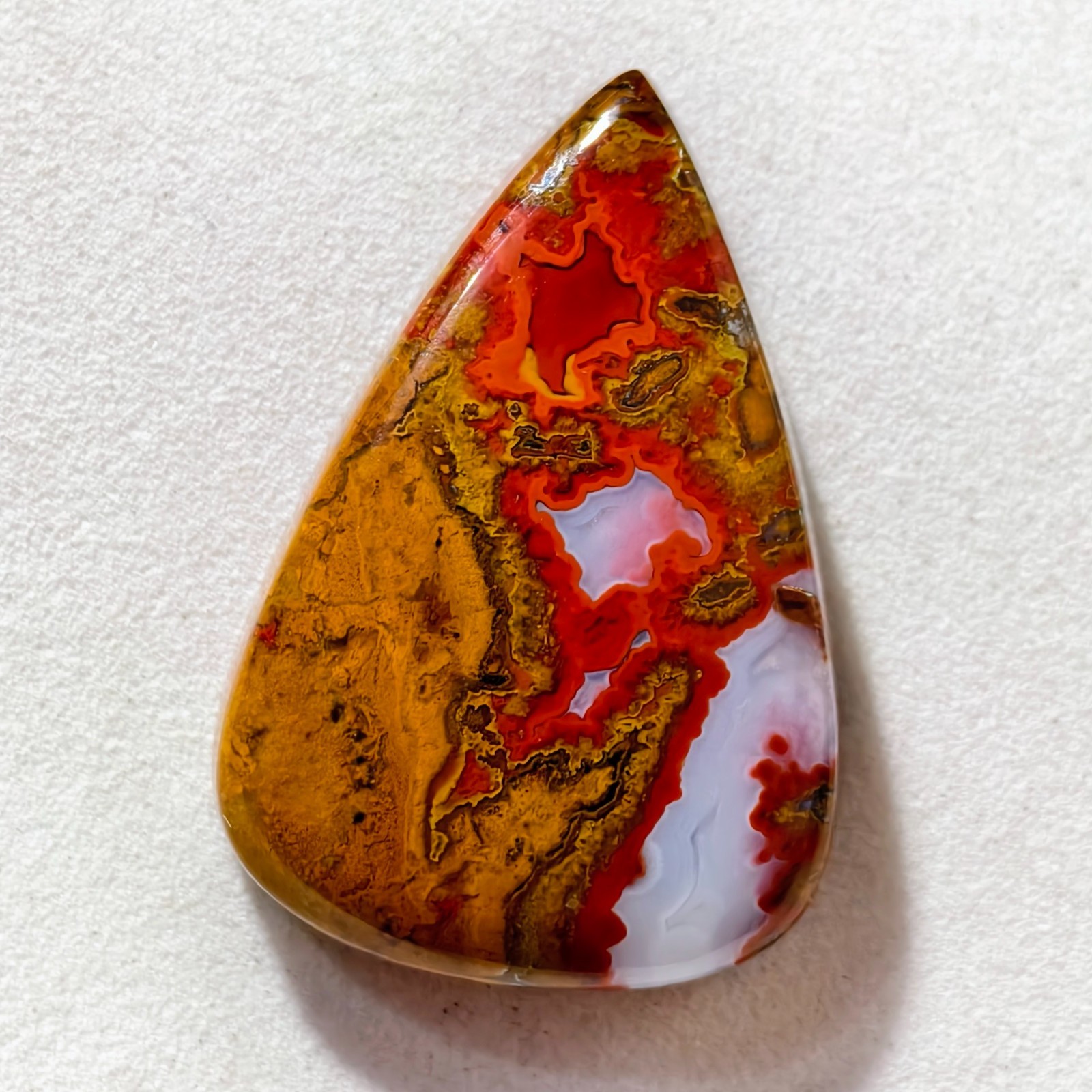 25 Cts Natural Moroccan Seam Agate Cabochon Gemstone 27.7×18.9×6.1 MM