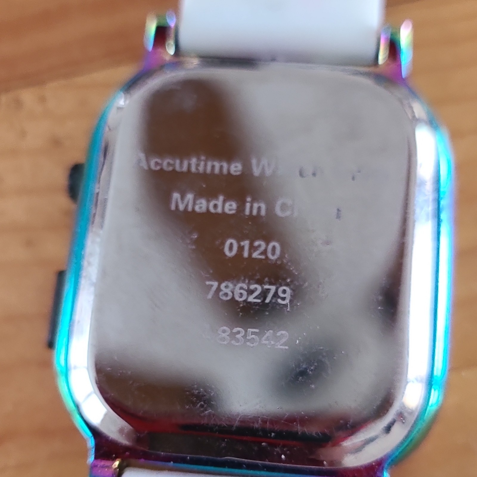 Accutime Kids Digital Quartz Watch 32mm Square, Black Silicone Strap, Rhinestone