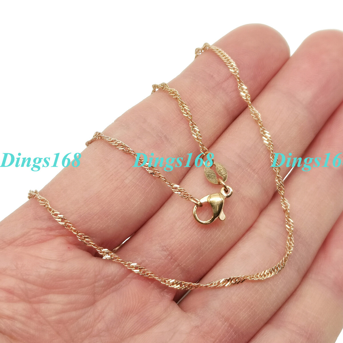 18K Rose Gold Filled Tarnish-Resist Necklace Chain, Multiple Styles/Width/Length