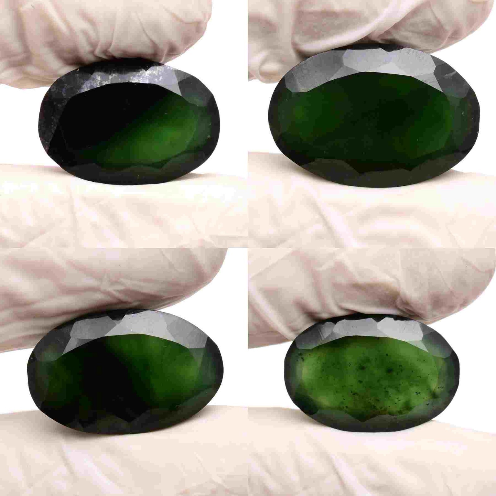 4 Pcs Natural Serpentine Oval Cut 23.98mm-25.60mm Untreated Loose Gemstones Lot