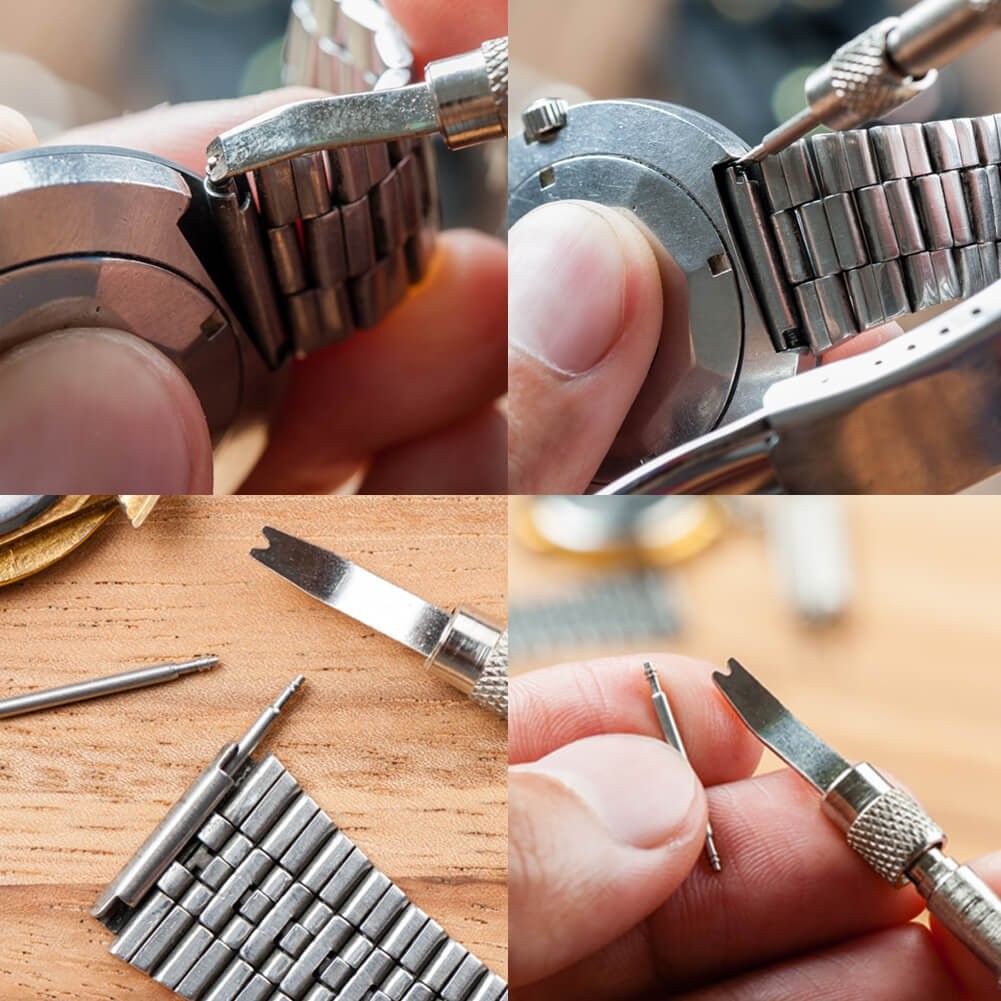 Anezus Watch Link Remover Kit with Spring Bar Tool Watch Band Tool and 360 Pcs W
