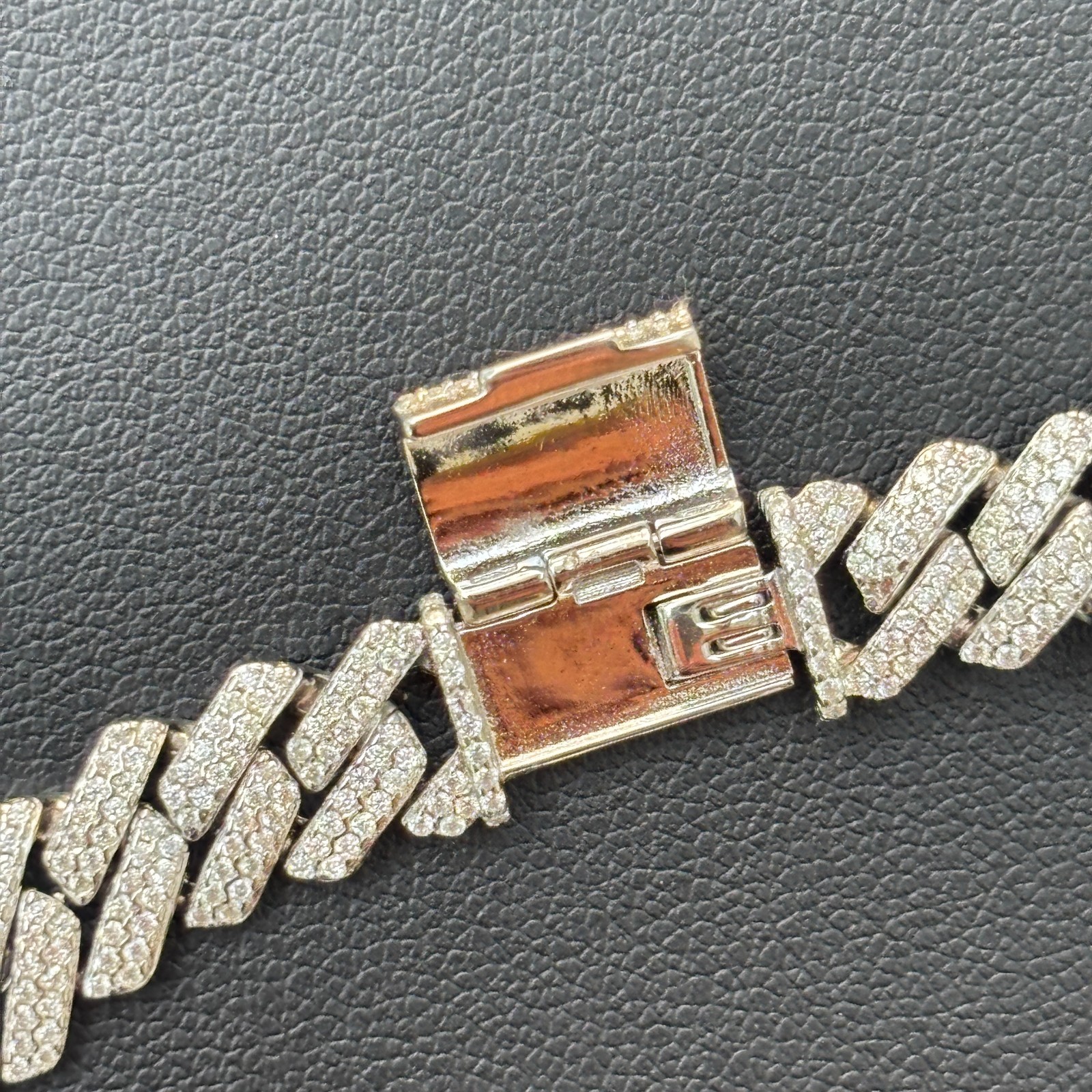 8mm Moissanite Cuban Prong Bracelet – 925 Sterling Silver or 14k Gold/Rose/Black