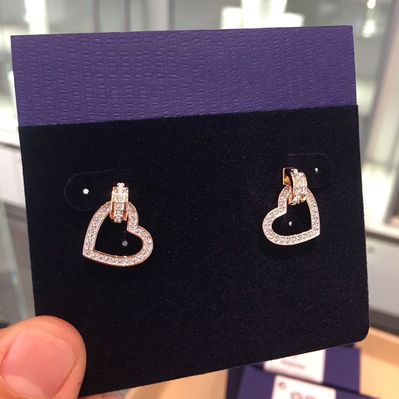Swarovski romantic sweet knot love perforated earrings