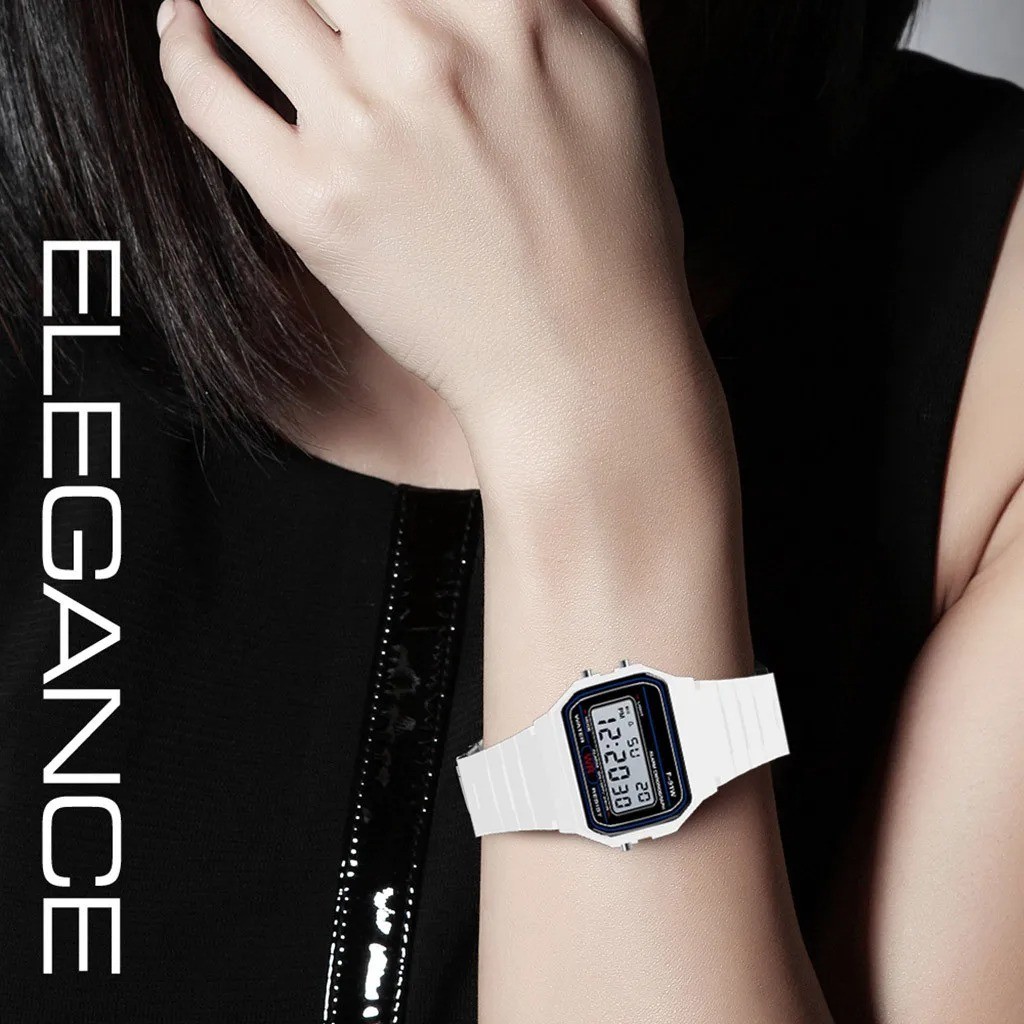 F-91W Style Digital Watch Men Women Unisex Retro Sport Stopwatch Alarm Lig